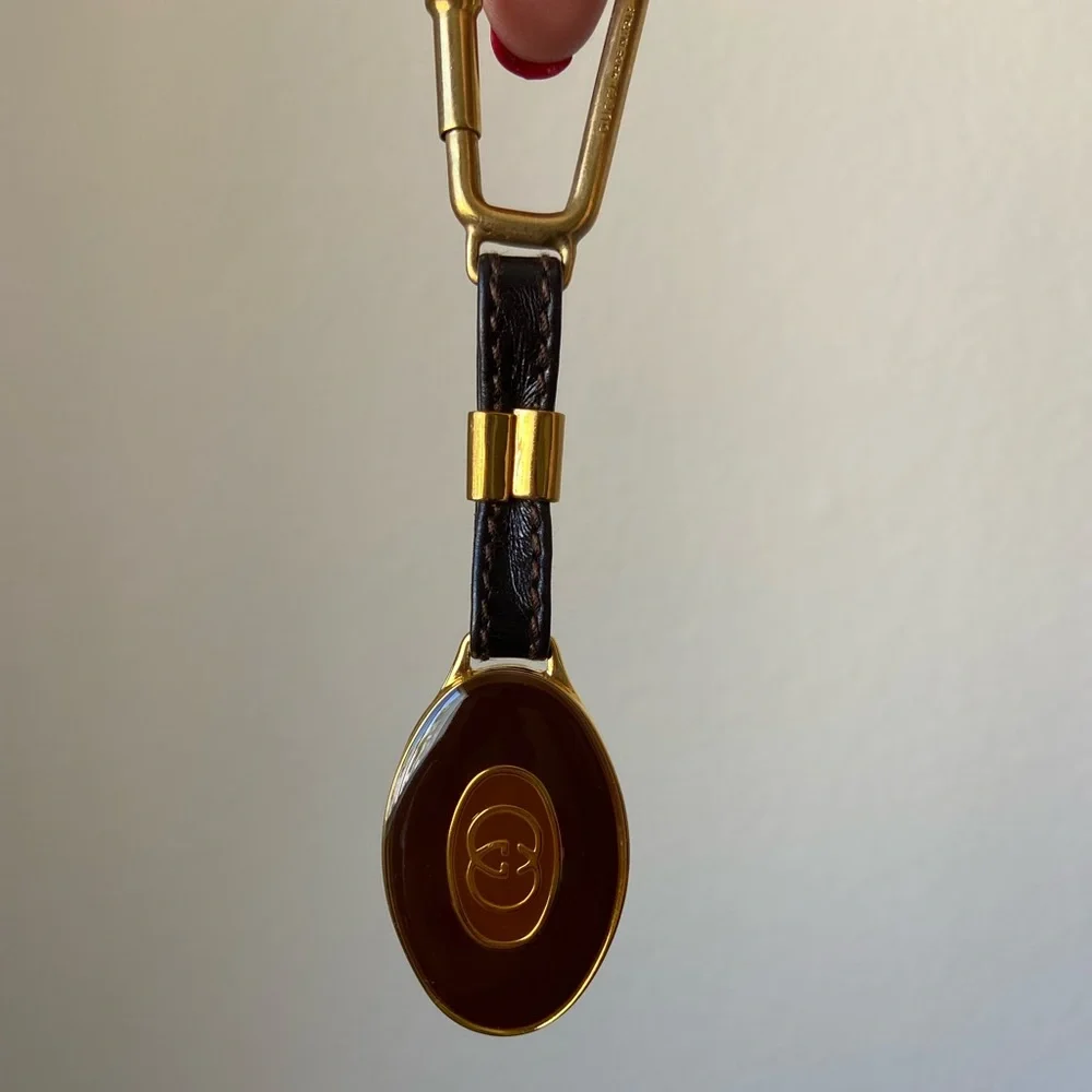 Gucci 80’s keychain enamel leather, vintage